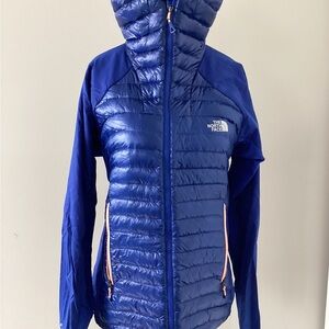 The North Face Summit Series Women's 800 PRO Blue Puffer Jacket(Medium)